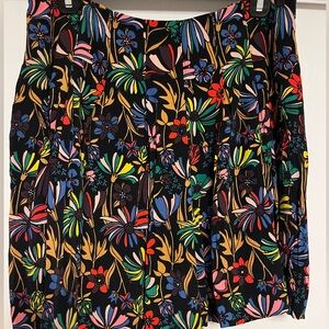 Floral Black Multicolor Women's miniskirt